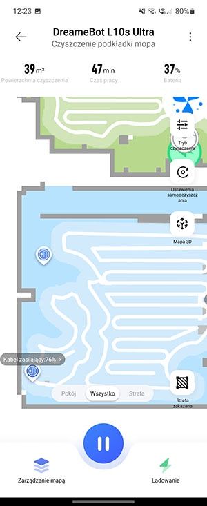 Xiaomi Home aplikacja na telefon  do robota odkurzacza