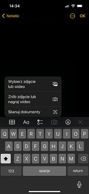 skanowanie aparatem do PDF w iPhone
