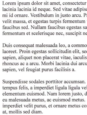 wydruk tekst wysoka jakość