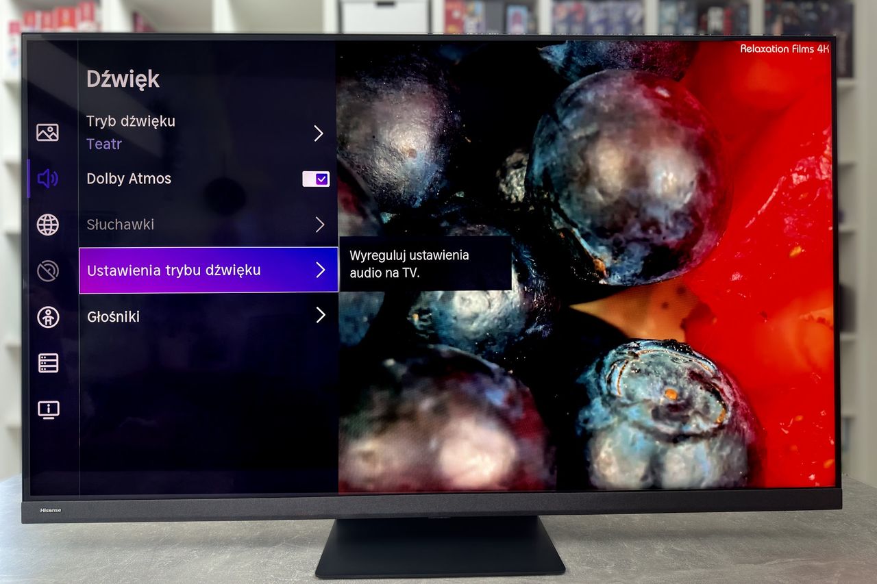 Hisense ULED 65U8KQ - ustawienia dźwięku