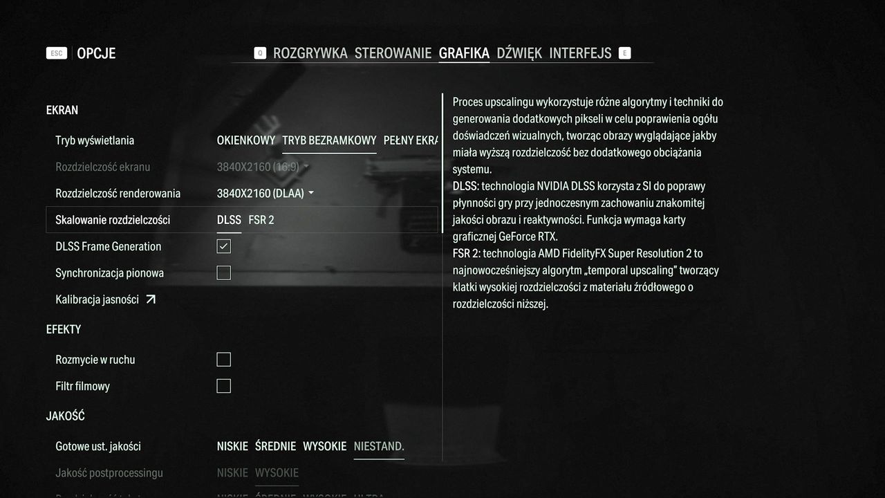 Alan Wake 2 - ustawienia 1