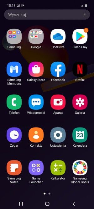 Samsung Galaxy M31s aplikacje