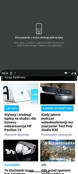 Tryb jednej ręki