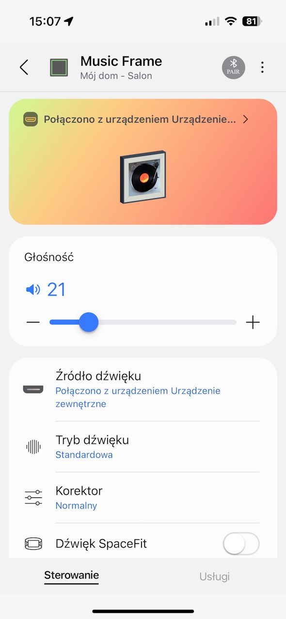 Samsung Music Frame - aplikacja smartthings 1