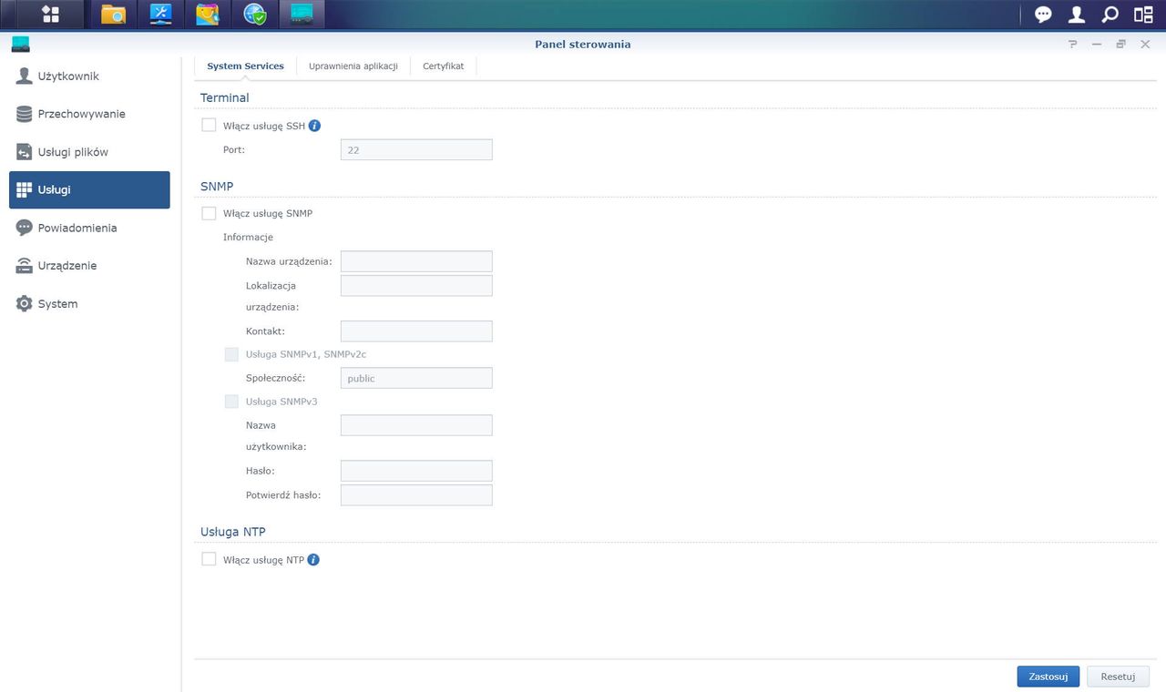 Synology RT6600ax - panel sterowania 3/3