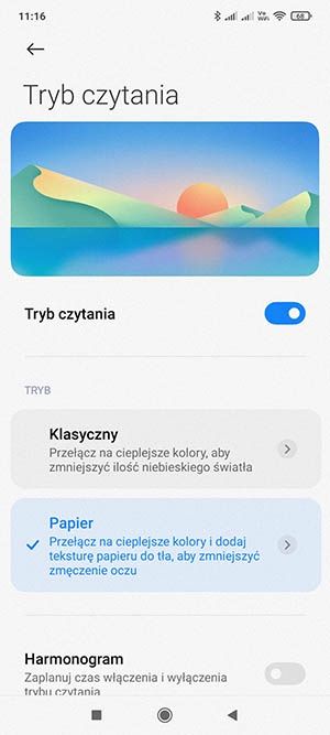 tryb czytania