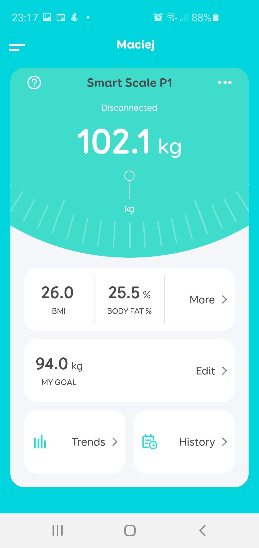 EUFY Smart Scale P1 - pomiar wagi