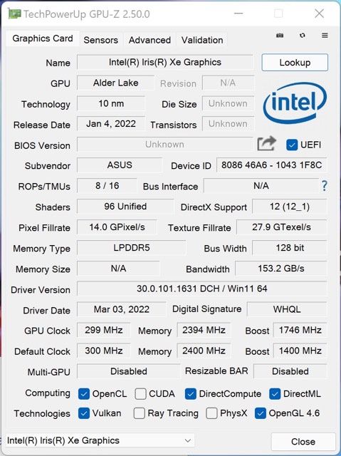 Zenbook Pro 15 Flip OLED gpu