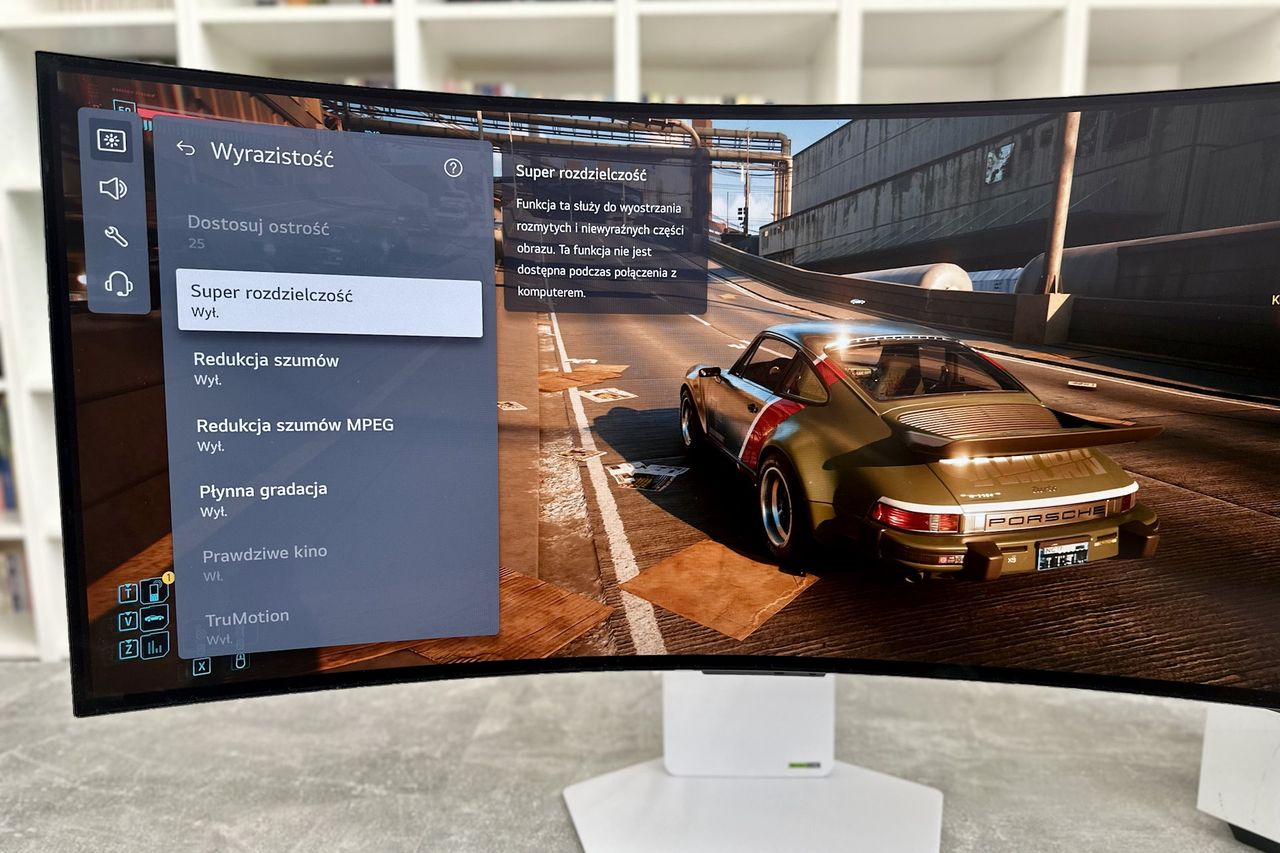 LG UltraGear 34GX90SA - ustawienia wyrazistości
