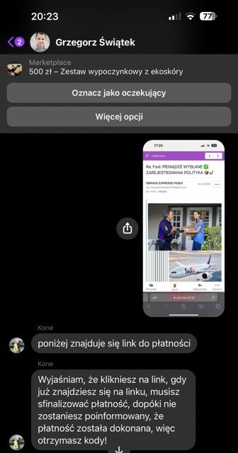 oszuści na facebooku