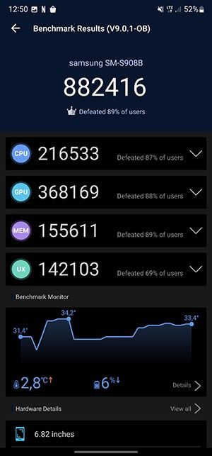 Galaxy S22 Ultra Antutu 9