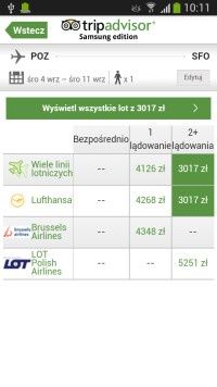 Aplikacja TripAdvisor