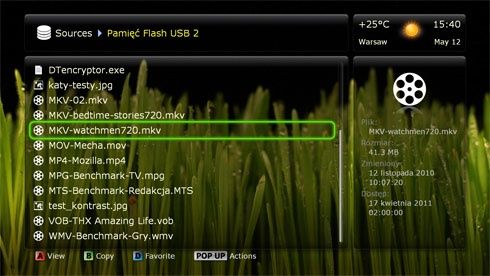 Dune HD Max - pamięć USB
