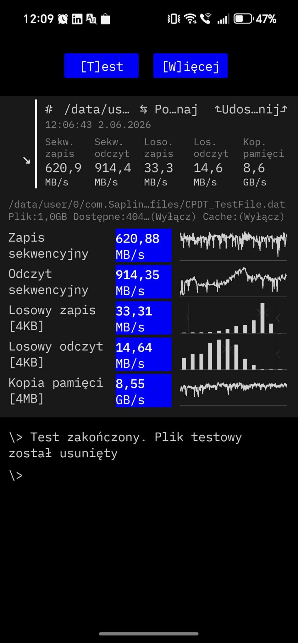 Wyniki wydajności Honor 600