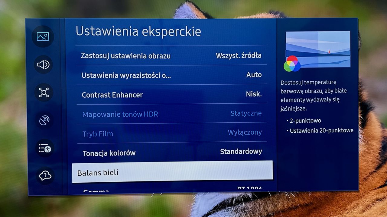 Samsung QLED 65Q77C - ustawienia obrazu