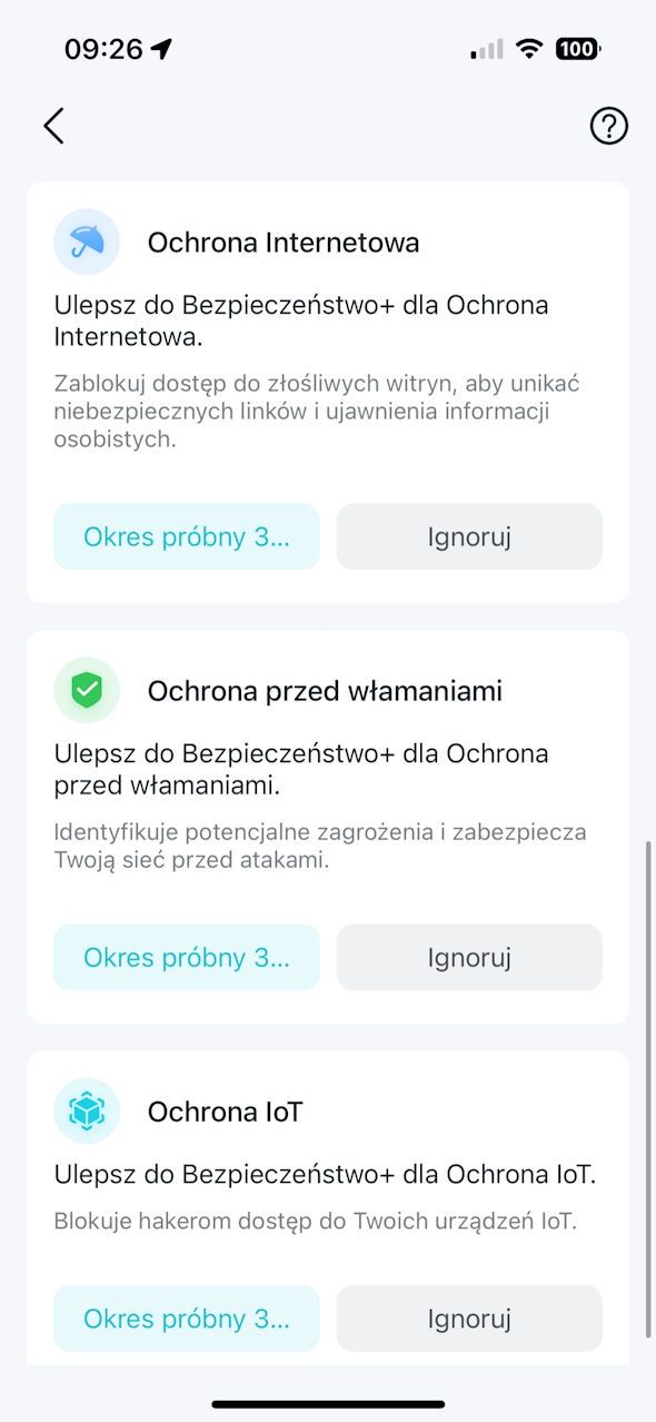 TP-Link Archer BE230 - aplikacja Tether - ustawienai bezpieczeństwa 3
