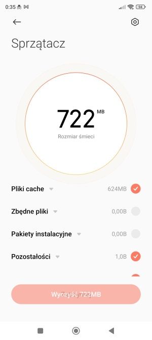Android aplikacja Sprzątacz