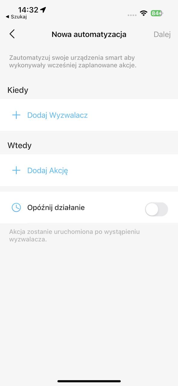 TP-Link Tapo Smart - konfiguracja interakcji 1