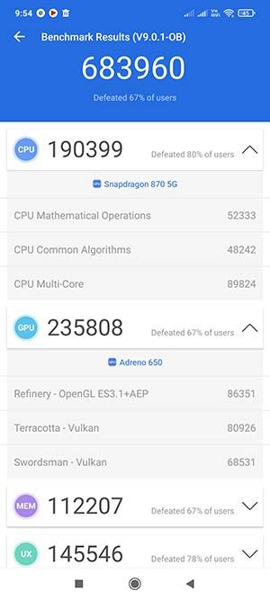 POCO F3 Antutu 9