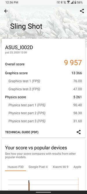 Asus ZenFone 7 Pro - 3Dmark Sling Shot