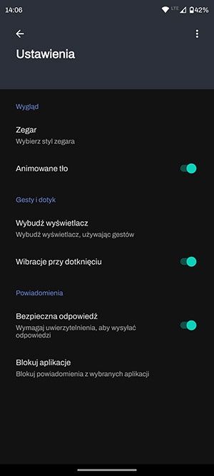 Wyświetlacz zawsze włączony