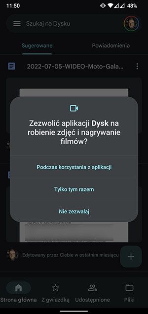 skanowanie dokumentów Dysku Google