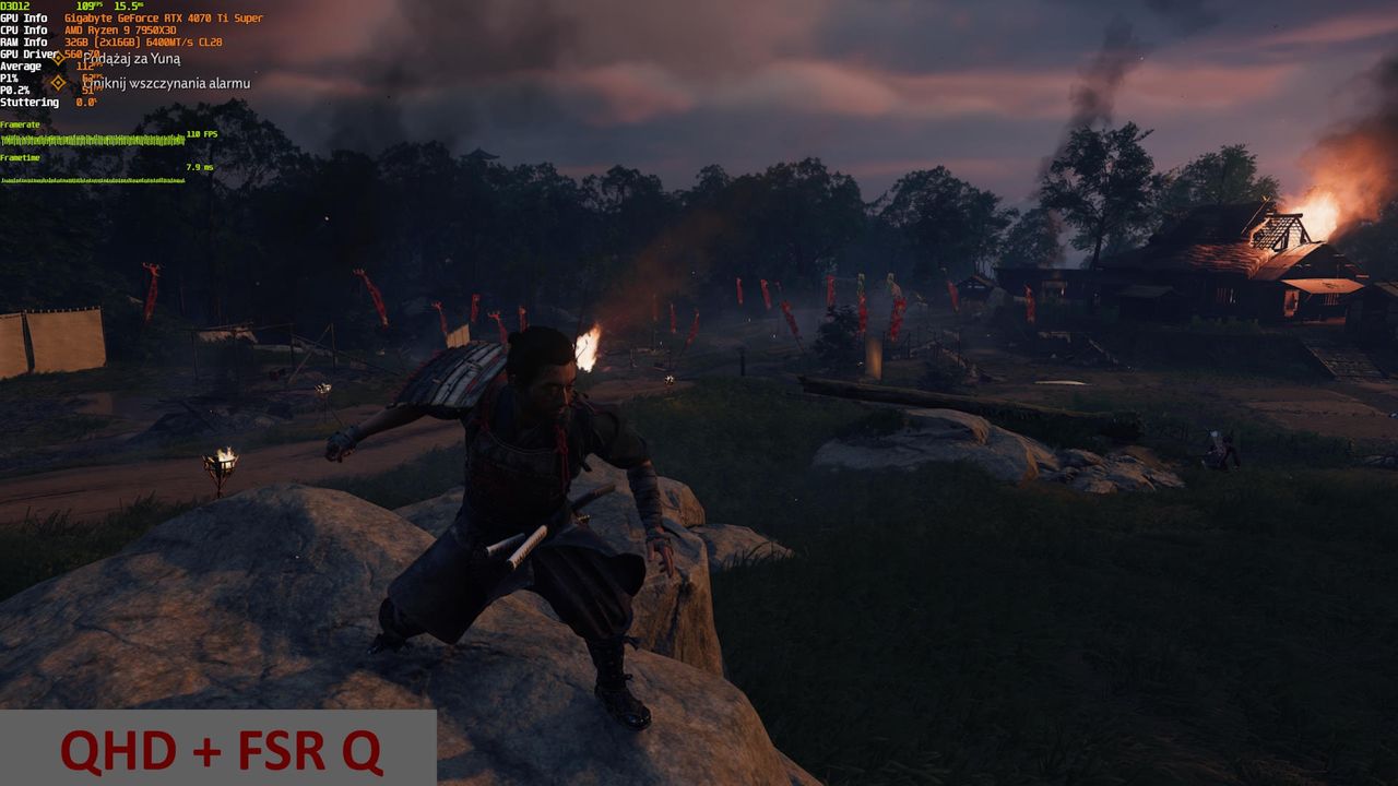 Ghost of Tsushima - porownanie 3 - FSR Quality