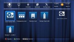 Dune HD TV - menu ekranowe