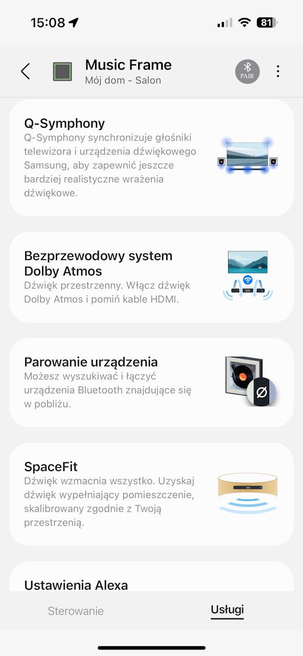 Samsung Music Frame - aplikacja smartthings 3