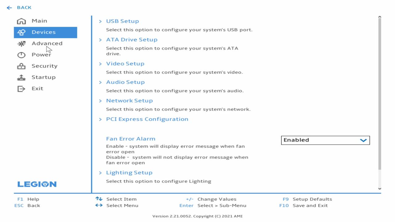 Lenovo Legion T5 - BIOS