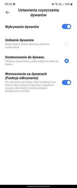 Xiaomi Home aplikacja na telefon  do robota odkurzacza