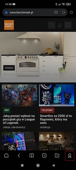 przeglądarka internetowa Xiaomi 1