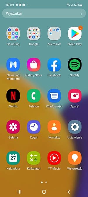 aplikacje One UI 3.1