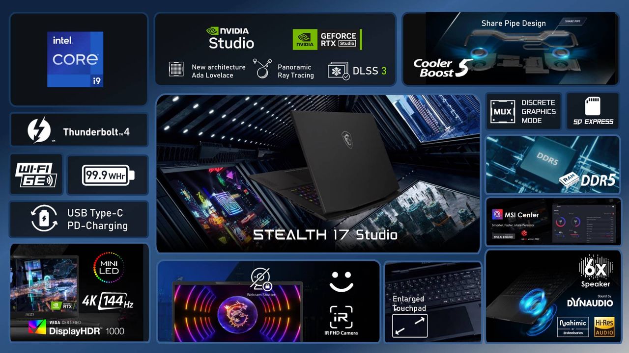 MSI Stealth 17 Studio - onepager
