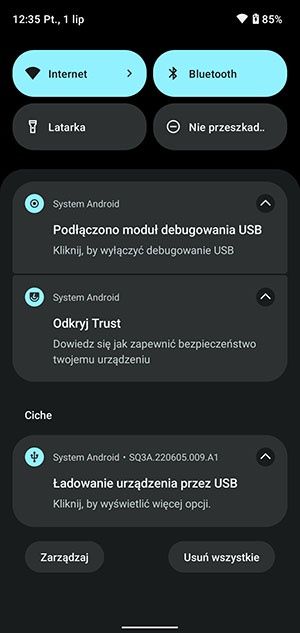 LineageOS 19 menu