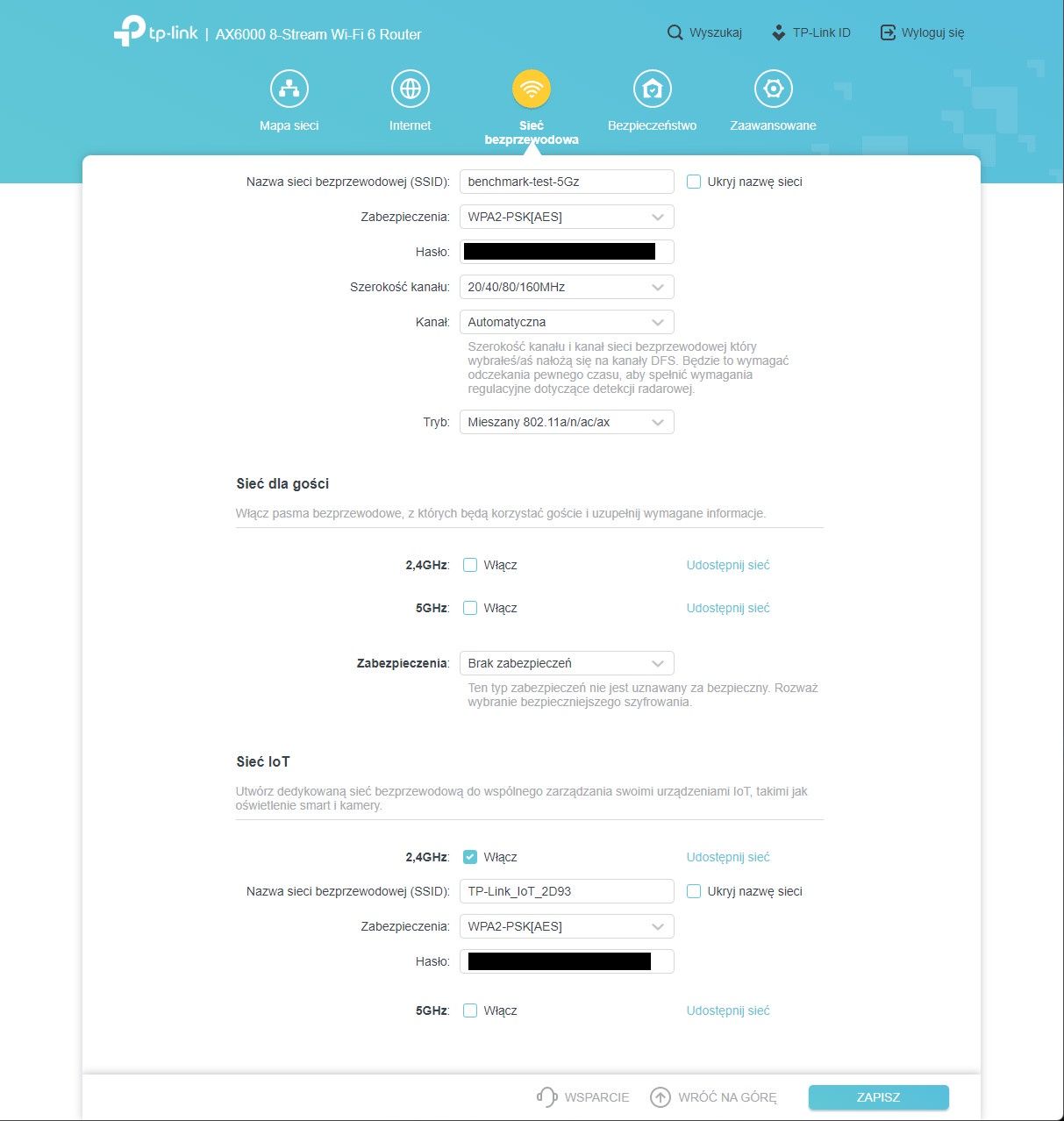 TP-Link Archer AX 80 - panel sterowania 4