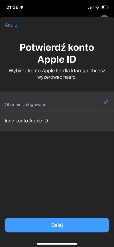 potwierdz konto apple id