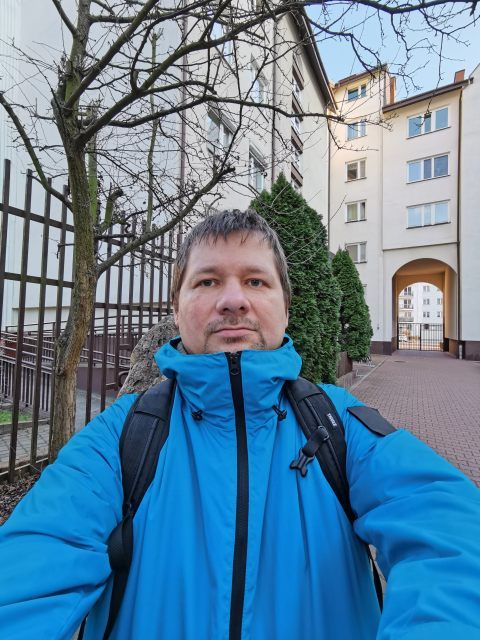 Selfie wykonane na ultraszerokim kącie