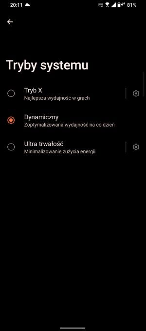 ROG Phone 6 Pro tryby systemu