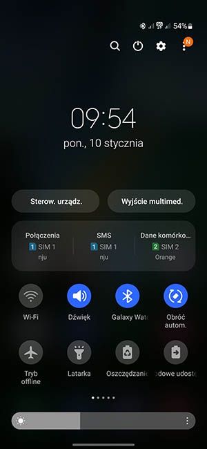 menu górne