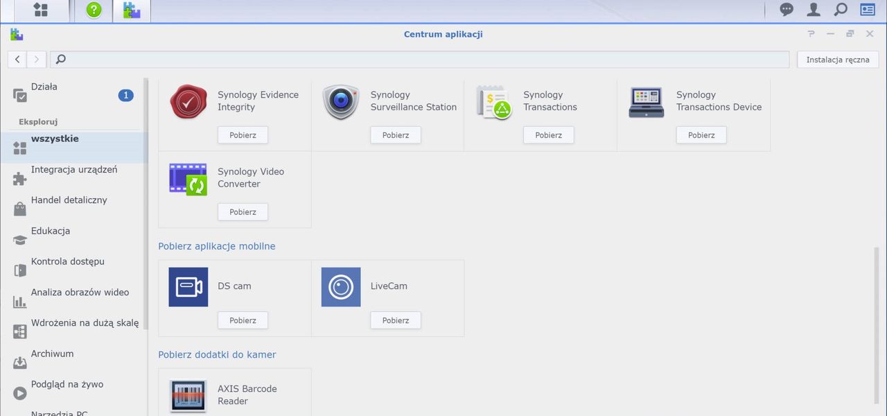 Synology RS3621xs+ - SS aplikacje 2