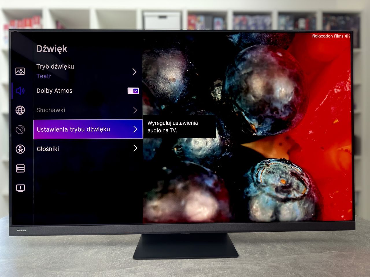 Hisense ULED 65U8KQ - ustawienia sieci
