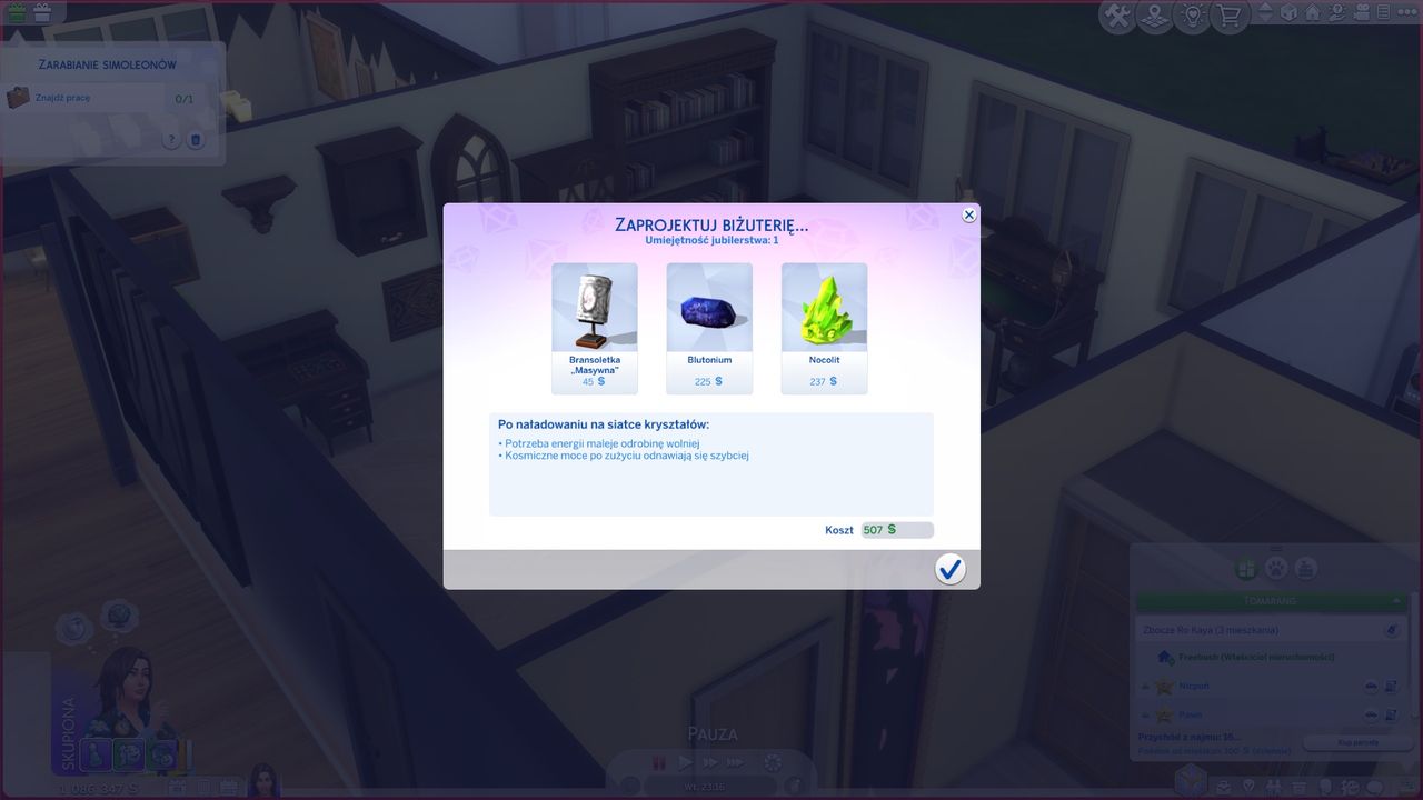 The Sims 4: Kryształowe cudeńka - zaprojektuj biżuterię