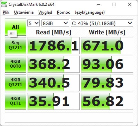 Lenovo IdeaCentre AIO 3-27 - crystaldiskmark