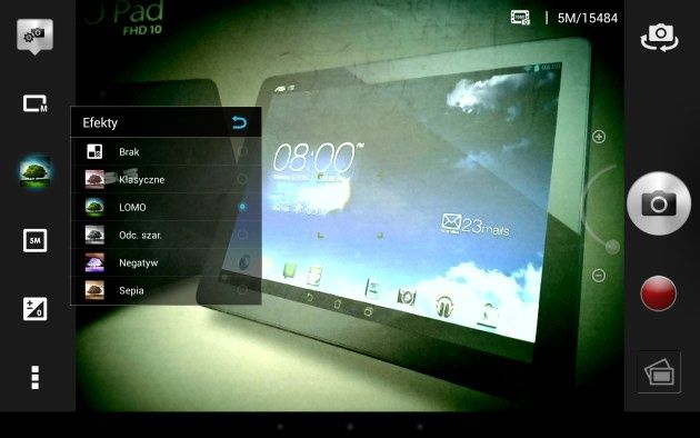 ASUS MeMO Pad FHD 10 ustawienia aparatu