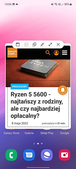 pływające okno