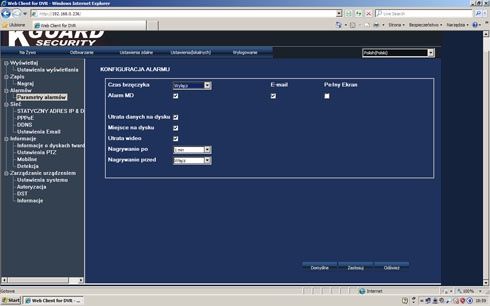 KGuard Security - interfejs WWW
