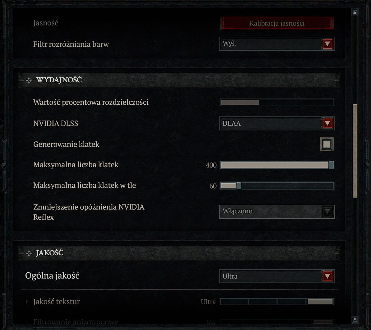 Diablo 4 - ustawienia 2