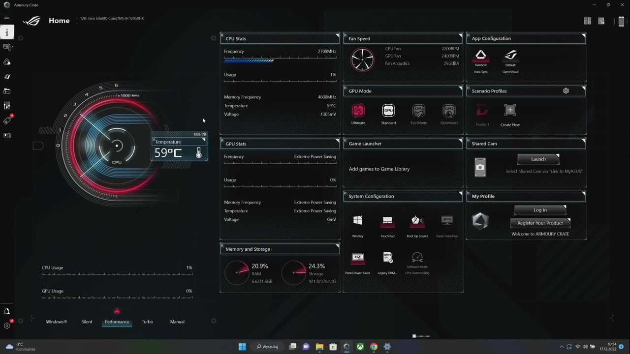 ASUS ROG STRIX SCAR 17 SE - Armoury Crate 1