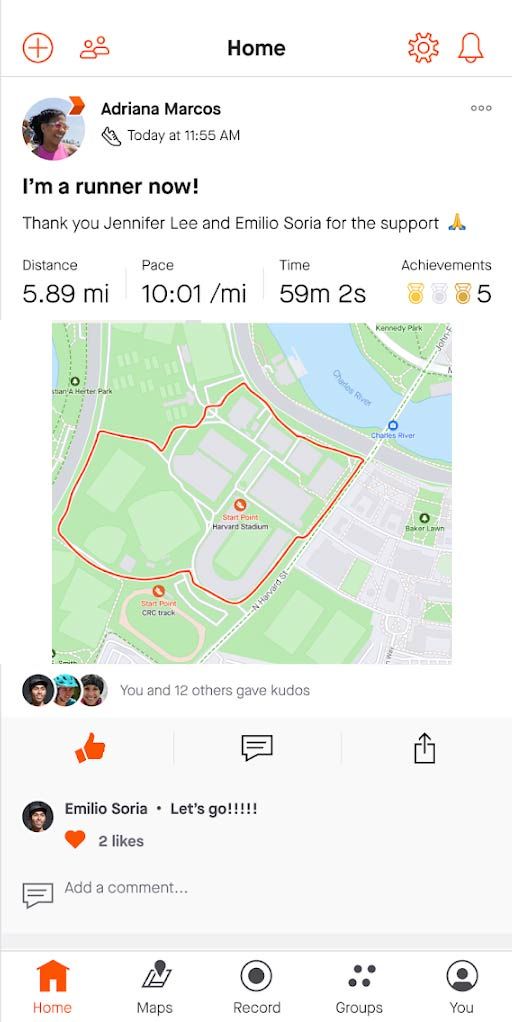 Strava mapa